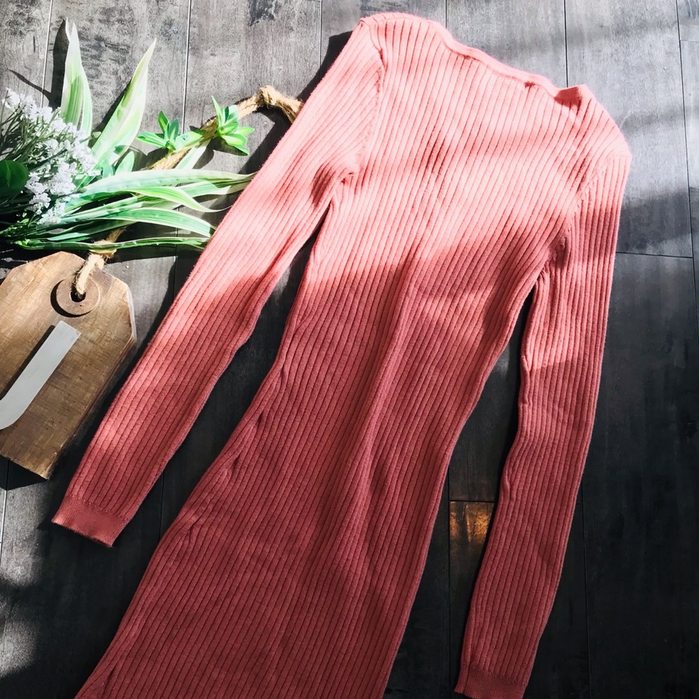 Forever 21 Pink Sweater Dress w/ Lace up Front Detail - Picture 3 of 3